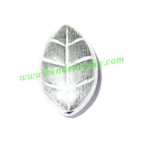 Picture of Silver Plated Brushed Beads, size: 21x12x7mm, weight: 2.37 grams.