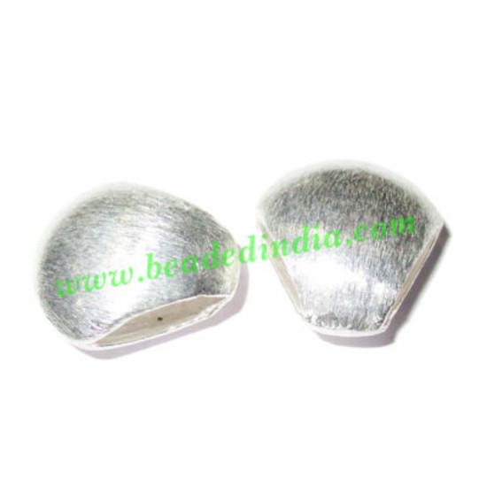 Picture of Silver Plated Brushed Beads, size: 19x18x9mm, weight: 2.29 grams.