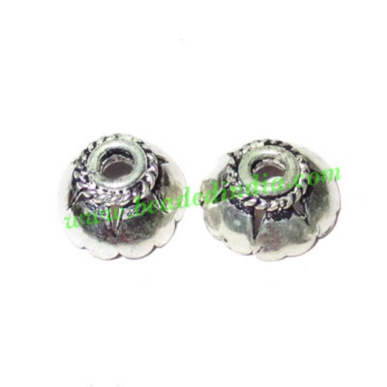 Picture of Silver Plated Caps, size: 5x10mm, weight: 0.59 grams.