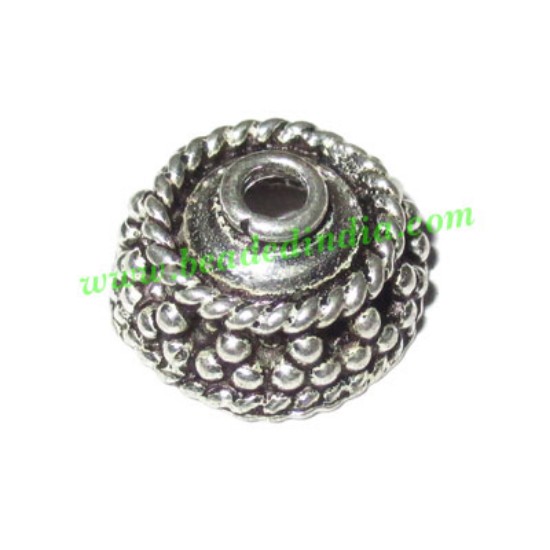 Picture of Silver Plated Caps, size: 6.5x14mm, weight: 2.06 grams.