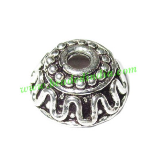 Picture of Silver Plated Caps, size: 7x14mm, weight: 1.91 grams.