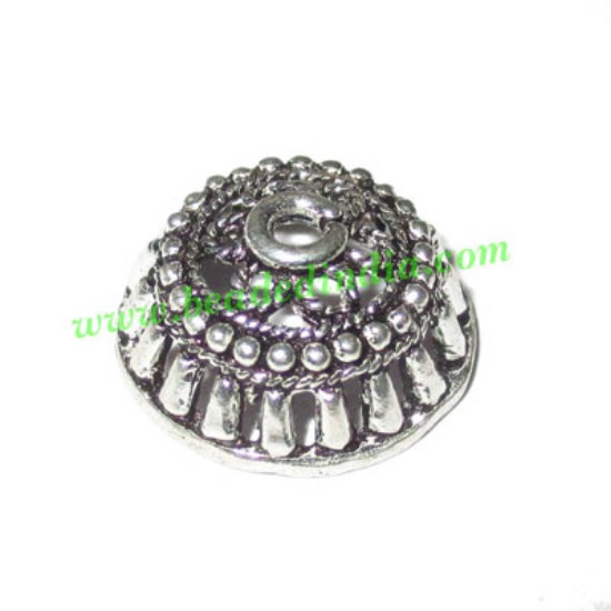 Picture of Silver Plated Caps, size: 6.5x15mm, weight: 1.46 grams.
