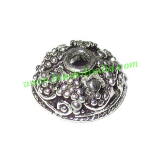 Picture of Silver Plated Caps, size: 6x12.5mm, weight: 1.47 grams.