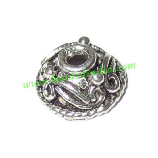 Picture of Silver Plated Caps, size: 5x10.5mm, weight: 0.73 grams.