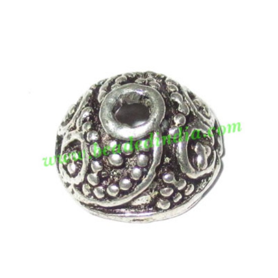 Picture of Silver Plated Caps, size: 5x9.5mm, weight: 0.76 grams.