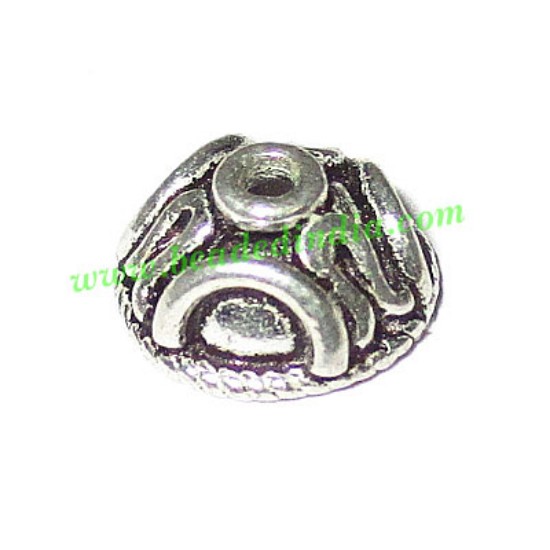 Picture of Silver Plated Caps, size: 4.5x9mm, weight: 0.64 grams.