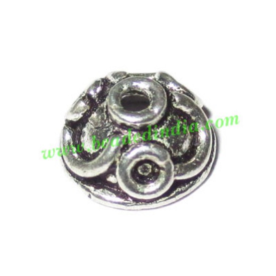 Picture of Silver Plated Caps, size: 4.5x9mm, weight: 0.58 grams.
