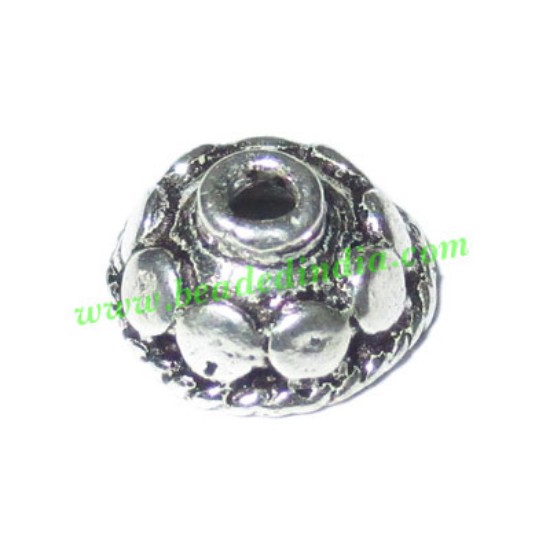 Picture of Silver Plated Caps, size: 4.5x9mm, weight: 0.58 grams.