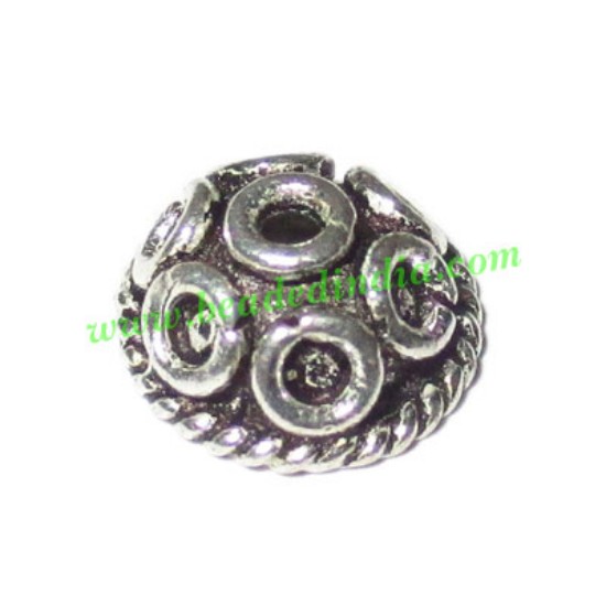 Picture of Silver Plated Caps, size: 4x8mm, weight: 0.39 grams.