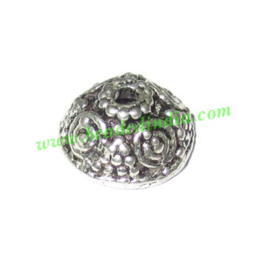 Picture of Silver Plated Caps, size: 4x9.5mm, weight: 0.73 grams.