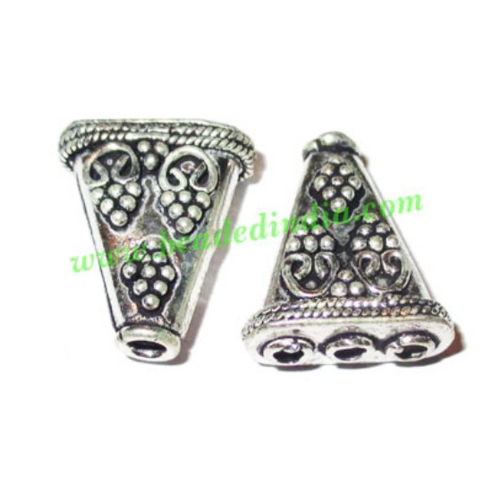 Picture of Silver Plated Cones, size: 20.5x17x8mm, weight: 3.69 grams.