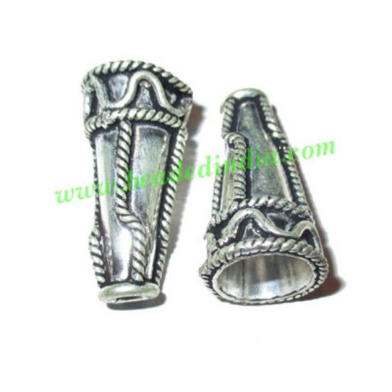 Picture of Silver Plated Cones, size: 24.5x13mm, weight: 4.02 grams.