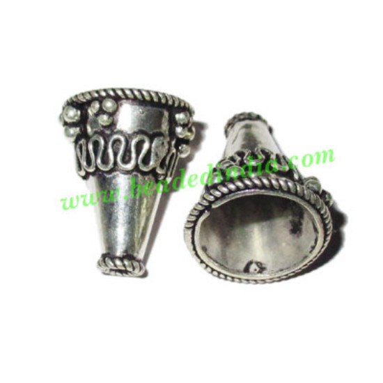 Picture of Silver Plated Cones, size: 19.5x15.5mm, weight: 3.83 grams.