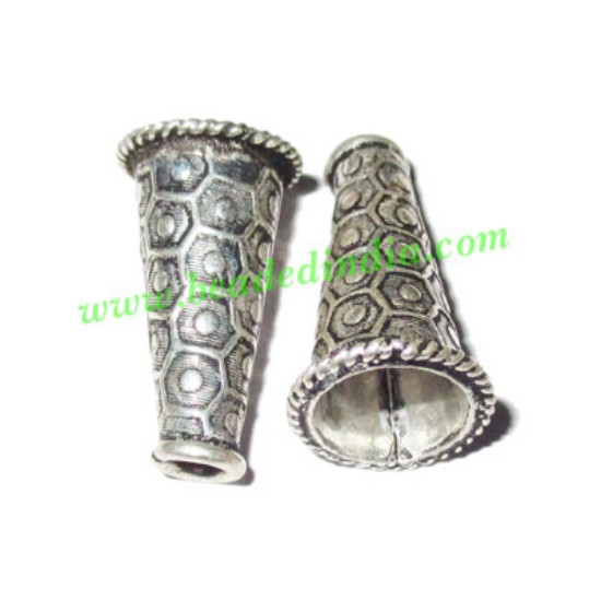 Picture of Silver Plated Cones, size: 21x12mm, weight: 1.98 grams.