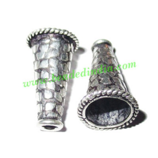 Picture of Silver Plated Cones, size: 21x12mm, weight: 1.99 grams.