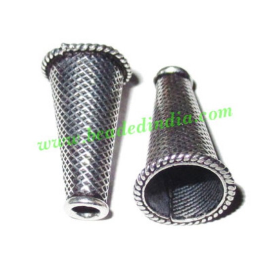 Picture of Silver Plated Cones, size: 21x12mm, weight: 1.99 grams.