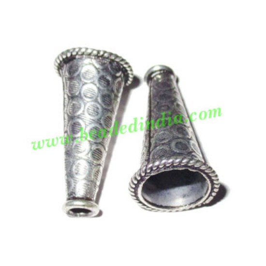 Picture of Silver Plated Cones, size: 25x13mm, weight: 2.53 grams.