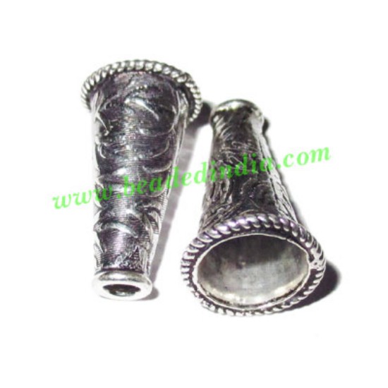 Picture of Silver Plated Cones, size: 20.5x12mm, weight: 1.98 grams.