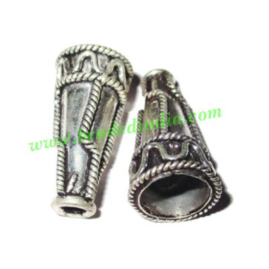 Picture of Silver Plated Cones, size: 25x13mm, weight: 4.15 grams.