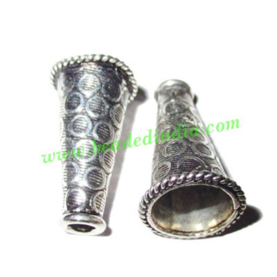 Picture of Silver Plated Cones, size: 20.5x12mm, weight: 1.88 grams.