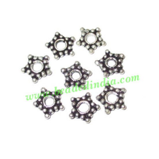 Picture of Silver Plated Spacers, size: 1x7mm, weight: 0.22 grams.