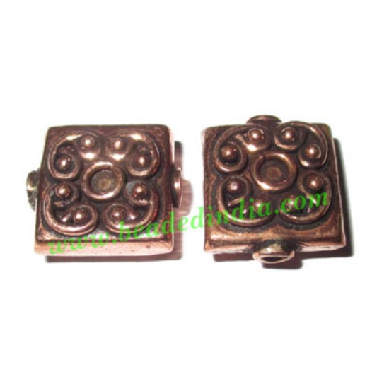 Picture of Copper Metal Beads, size: 16x14x7mm, weight: 3.74 grams.