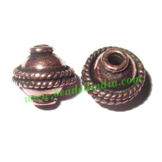 Picture of Copper Metal Beads, size: 8.5x8mm, weight: 0.78 grams.