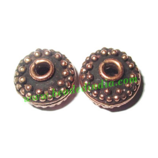 Picture of Copper Metal Beads, size: 8x12mm, weight: 2.49 grams.
