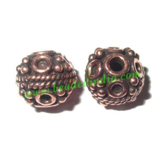 Picture of Copper Metal Beads, size: 8x8mm, weight: 1.39 grams.
