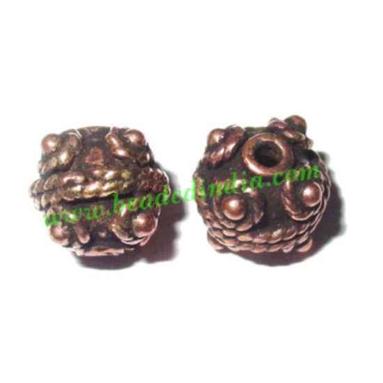 Picture of Copper Metal Beads, size: 8x8.5mm, weight: 1.26 grams.
