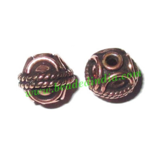 Picture of Copper Metal Beads, size: 7.5x8mm, weight: 1.08 grams.