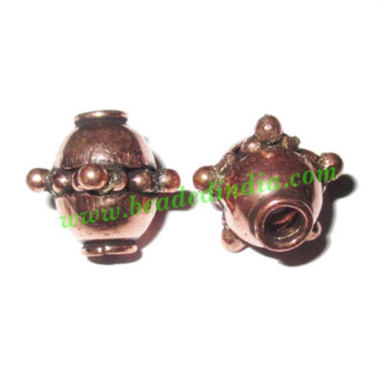 Picture of Copper Metal Beads, size: 15x15mm, weight: 3.64 grams.