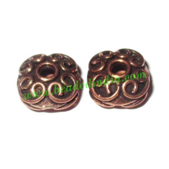 Picture of Copper Metal Beads, size: 7x12mm, weight: 2.11 grams.