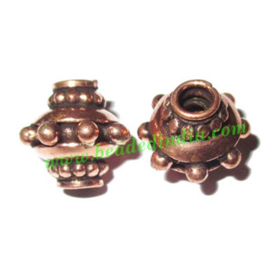 Picture of Copper Metal Beads, size: 15x14mm, weight: 4.25 grams.