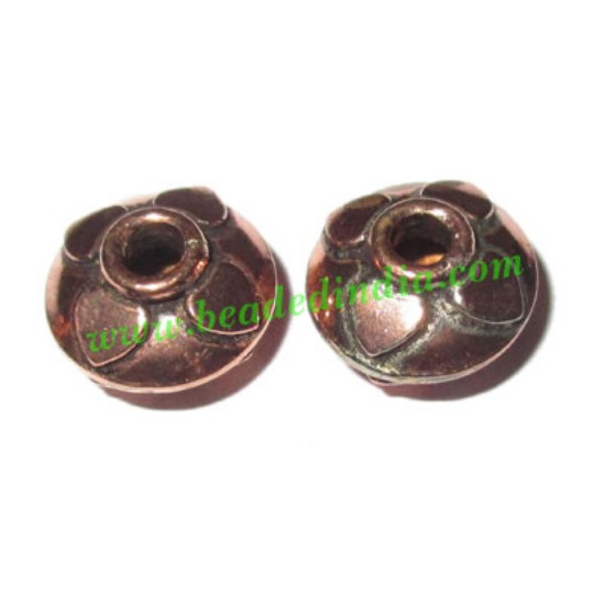 Picture of Copper Metal Beads, size: 7x12mm, weight: 1.65 grams.