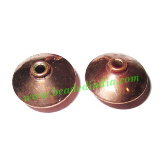 Picture of Copper Metal Beads, size: 10x16mm, weight: 1.86 grams.