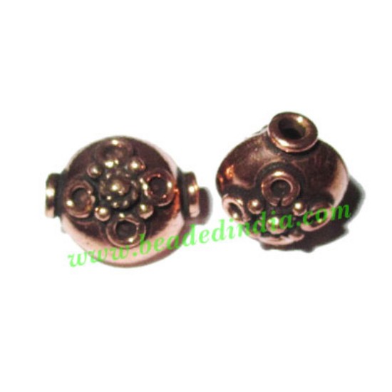 Picture of Copper Metal Beads, size: 16x14x13mm, weight: 2.69 grams.