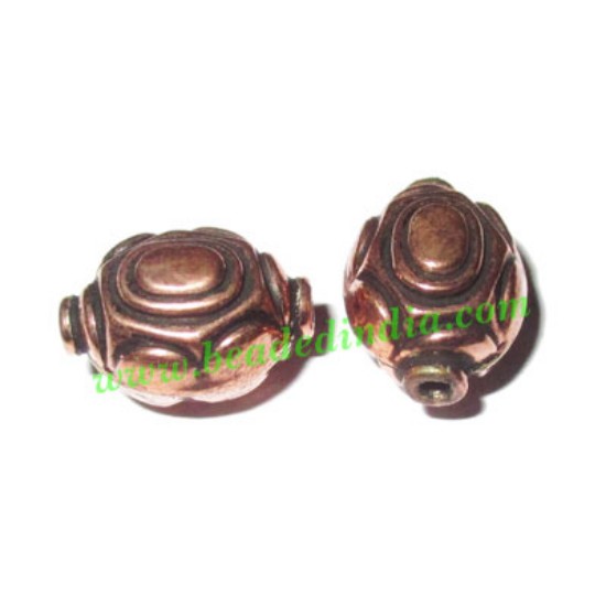 Picture of Copper Metal Beads, size: 15x11x10mm, weight: 1.27 grams.