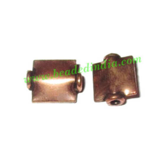 Picture of Copper Metal Beads, size: 10.5x8.5x3.5mm, weight: 0.67 grams.