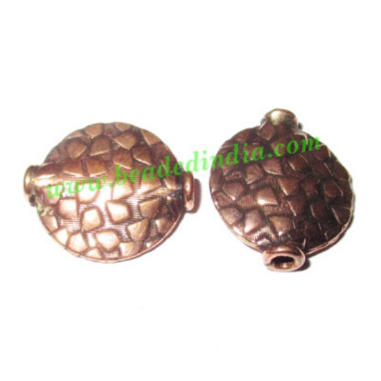 Picture of Copper Metal Beads, size: 16x14x4mm, weight: 1.38 grams.