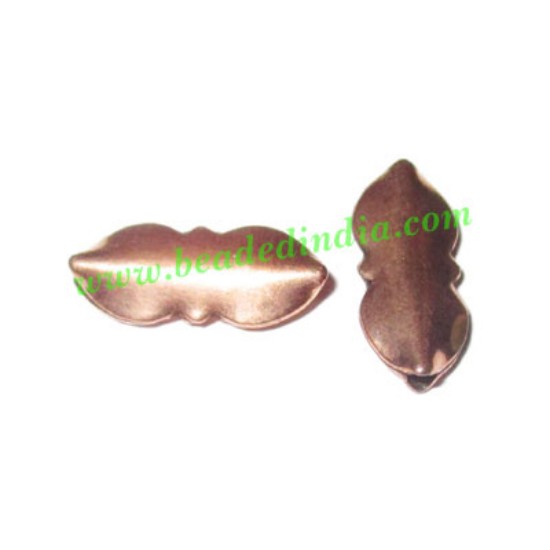 Picture of Copper Metal Beads, size: 13.5x6x2.5mm, weight: 0.5 grams.