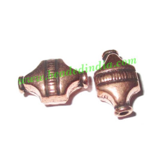 Picture of Copper Metal Beads, size: 12x7.5x5mm, weight: 0.64 grams.