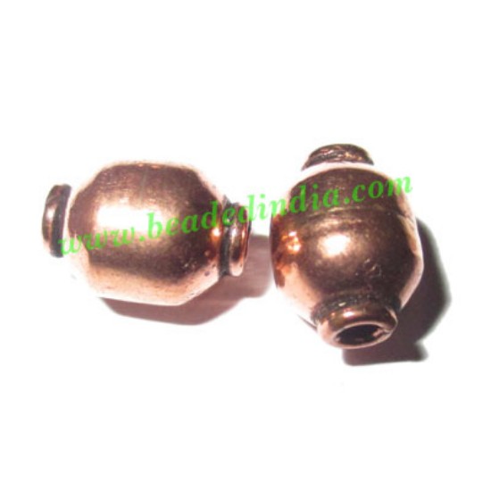 Picture of Copper Metal Beads, size: 9x7mm, weight: 0.65 grams.