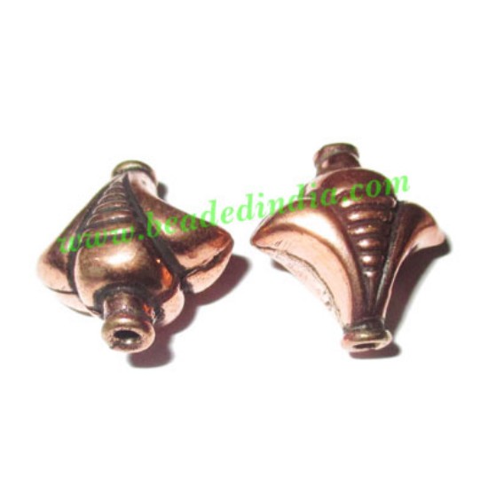 Picture of Copper Metal Beads, size: 16x15x9mm, weight: 1.31 grams.
