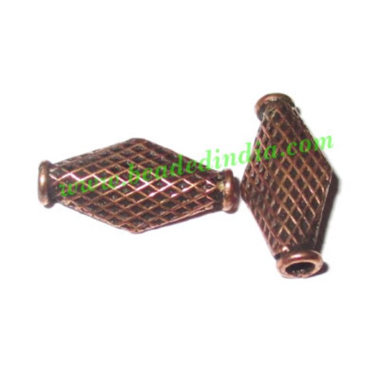 Picture of Copper Metal Beads, size: 15x7x3mm, weight: 0.62 grams.