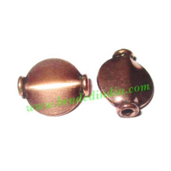Picture of Copper Metal Beads, size: 12x10x4mm, weight: 0.71 grams.