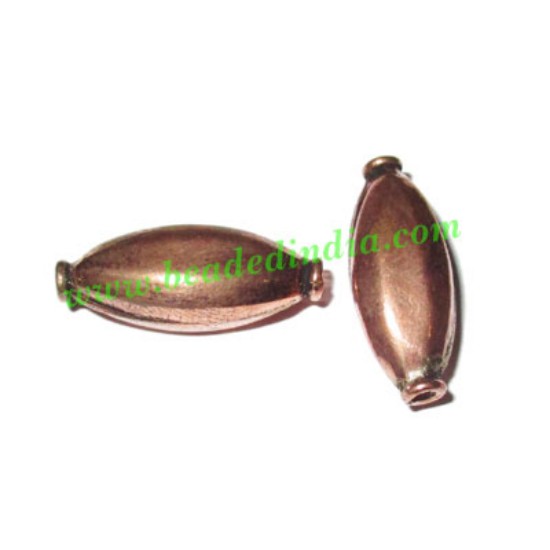 Picture of Copper Metal Beads, size: 20x8x7mm, weight: 1.11 grams.