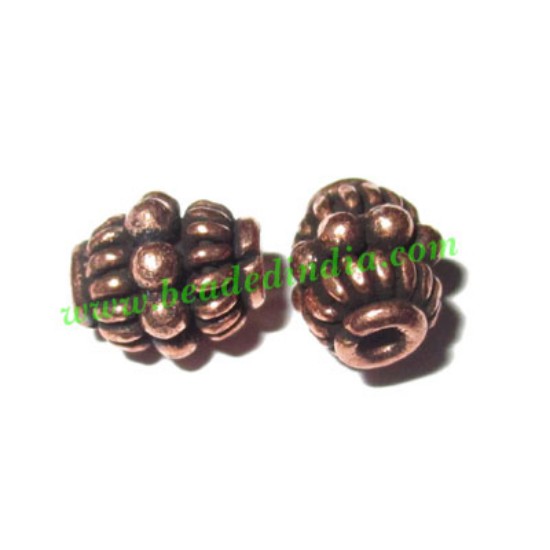 Picture of Copper Metal Beads, size: 9x7mm, weight: 1.55 grams.