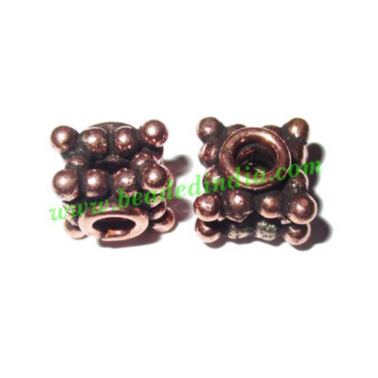 Picture of Copper Metal Beads, size: 8x9mm, weight: 2.35 grams.