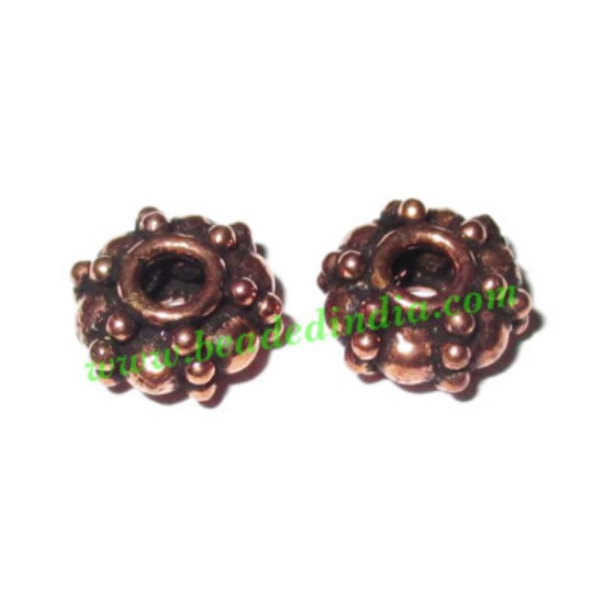 Picture of Copper Metal Beads, size: 4.5x8.5mm, weight: 1.19 grams.